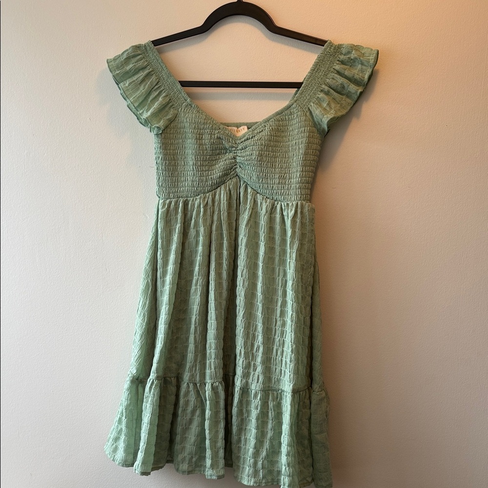 Green Ruffled Dress